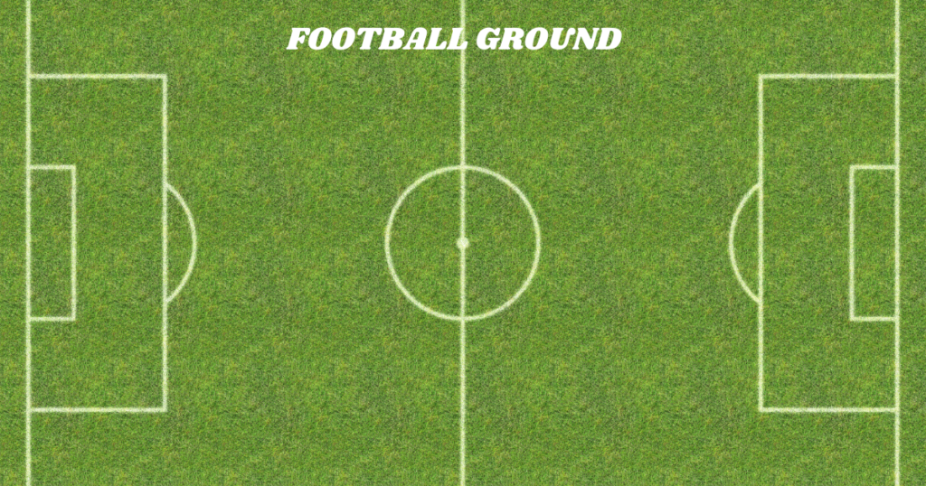 Football Ground with Marked Pitch and Goalposts